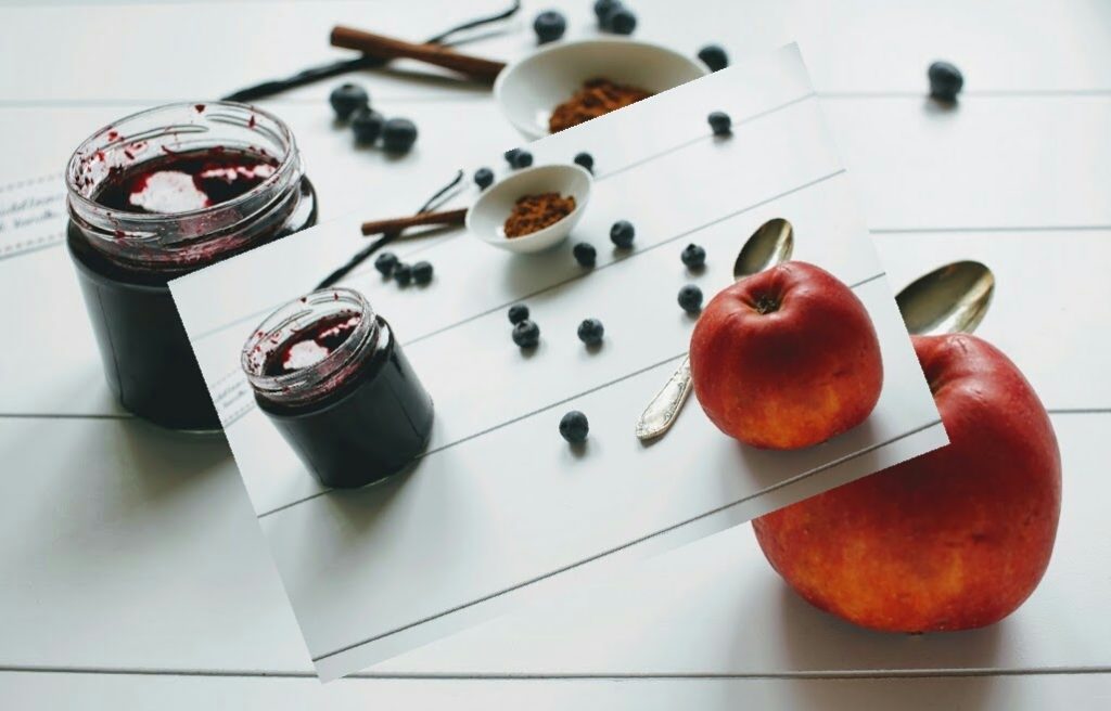 Heidelbeer-Apfel Marmelade mit Vanille und Zimt